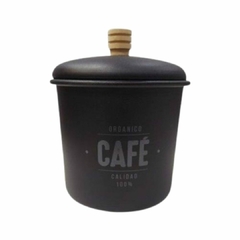 Lata simil enlozado Cafe Vintage Negro 17 x 15dm