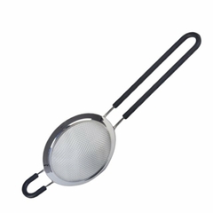 Colador de acero con malla 8dm mango silicona