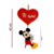 PELUCHE MICKEY COLGADO 42CM TE AMO