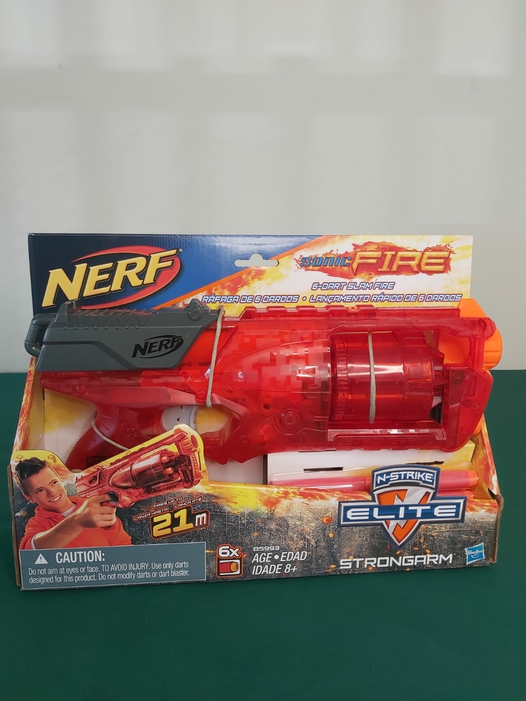 Lançador Nerf Sonic Fire Elite Strongarm - Hasbro em Promoção na