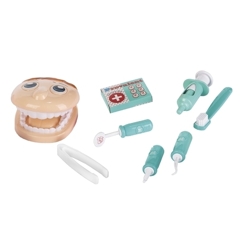 BRINQUEDO KIT DENTISTA GRANDE PARA MENINAS ROSA - FÊNIX