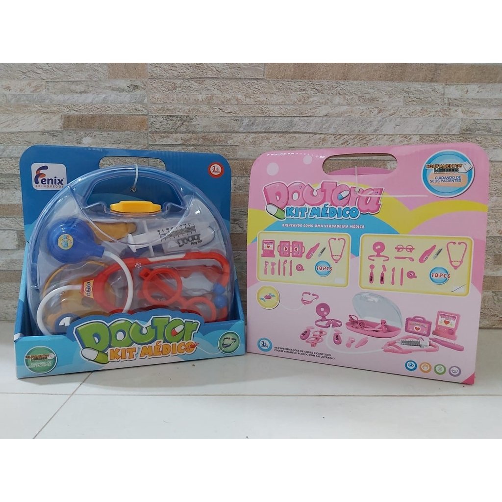 Brinquedo Kit Dentista Infantil Médico Doutor Didático - Azul