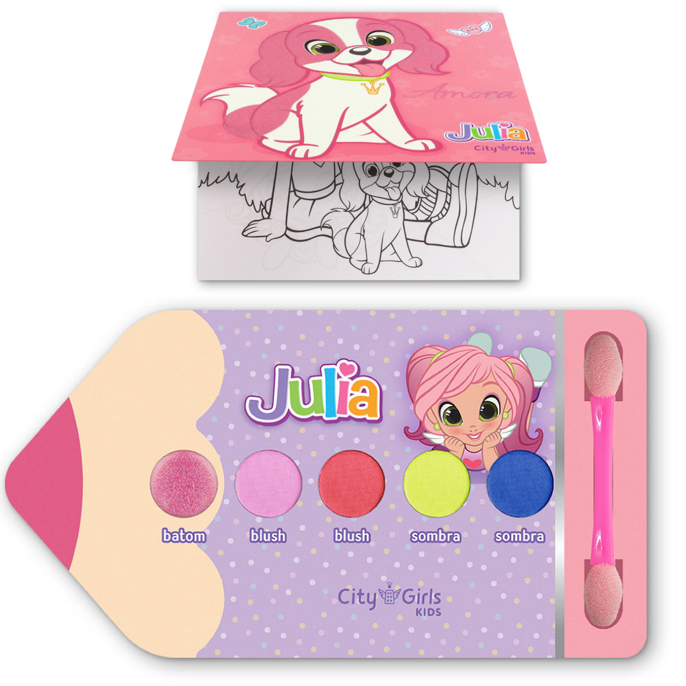 City Girls - Paleta de Sombras Maquiagem Infantil CGK033 - Box c