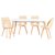 Mesa Eames pata cuadrada tapa blanca