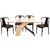 Mesa Victory madera y caño tapa vidrio