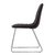 Silla Eames tapizada capitone color negro, pata trineo en internet
