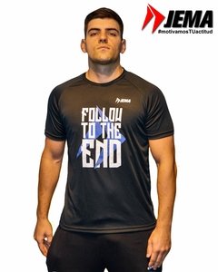 Remera TRAINING NEGRA "Follow to the end"