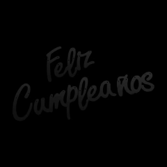 Banderín metalizado FELIZ CUMPLEAÑOS color negro