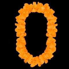 Collar hawaiano color naranja