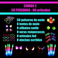 Combo 2 de cotillón luminoso para 50  personas