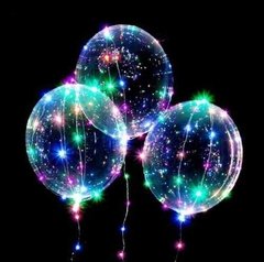 Globo burbuja transparente con luz led multicolor