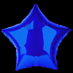 Globo metalizado modelo estrella color azul