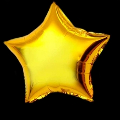 Globo metalizado 18" modelo estrella color dorado