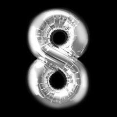 Globo metalizado número 8
