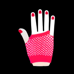 Guantes flúor en red color fucsia