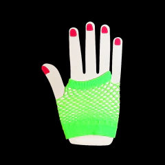 Guantes flúor en red color verde