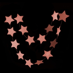 Guirnalda metalizada modelo estrella color rosa gold