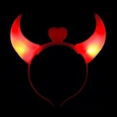Vincha led modelo diablita color rojo
