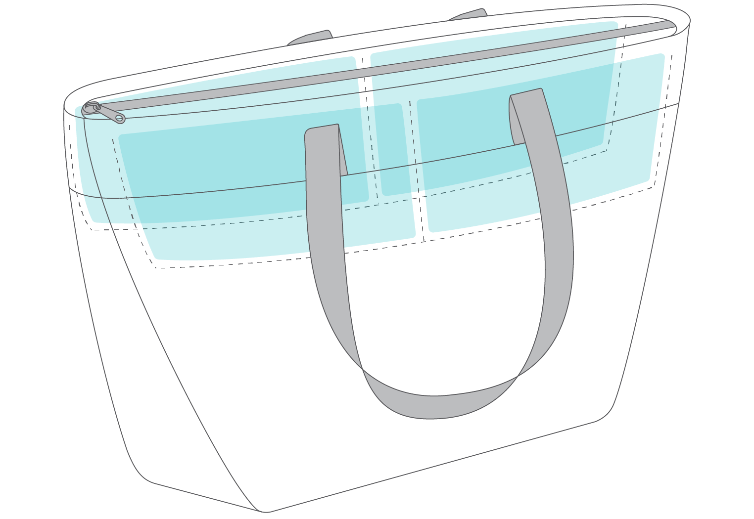 Gráfico de geles refrigerantes en Tote bag