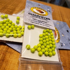 Ojos de Cadena Chain Eyes FeathersnFlies Large  - Amarillo Fluo