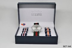 SET SILVER MALLAS TELA 848
