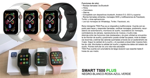 SMARTWATCH T500 PLUS - Comprar en Federal Stock S.A.