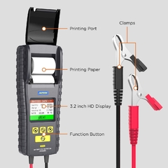 ANALIZADOR DE BATERIAS, ARRANQUE Y CARGA 12 - 24V CON IMPRESORA AUTOOL en internet