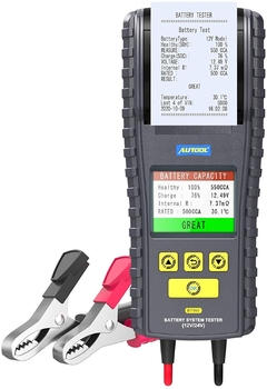 ANALIZADOR DE BATERIAS, ARRANQUE Y CARGA 12 - 24V CON IMPRESORA AUTOOL