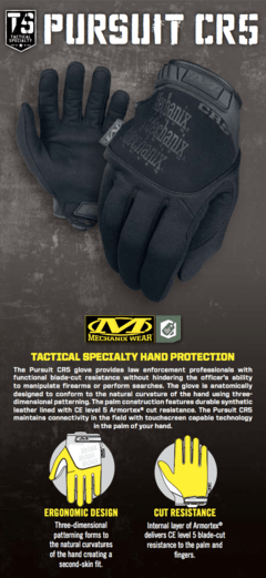 GUANTES TACTICOS PURSUIT NEGROS MECHANIX TAMAÑO M en internet