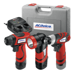 SET LLAVES DE IMPACTO INALAMBRICAS 8 VOLTS LI-ION KIT 3 EN 1 AC DELCO