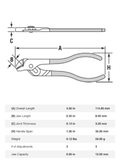 MINI PINZA PICO DE LORO 4.5" GRIPLOCK CHANNELLOCK - comprar online