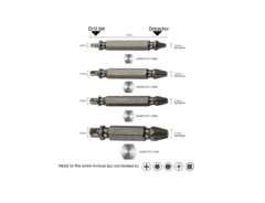 SET DE 4 EXTRACTORES DE IMPACTO DE TORNILLOS REDONDEADOS EASY OUT - tienda online