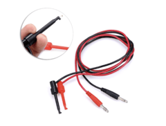 SET 2 MINI PINZAS DE PRUEBA TIPO GANCHO PARA TESTEOS ELECTRICOS 500V / 5A ESI