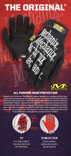 GUANTES ORIGINALES ROJOS MECHANIX TAMAÑO S en internet