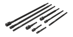 SET 9 ADAPTADORES ALTO IMPACTO ENCASTRE ¼” A 1/4” , 3/8” Y ½” TITAN