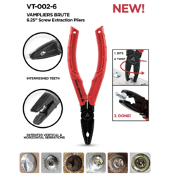 PINZA 6" EXTRACTORA DE TUERCAS / TORNILLOS REDONDEADOS U OXIDADOS VAMPIRE BRUTE PROFESSIONAL TOOLS - tienda online