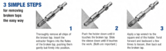 SET 6 EXTRACTORES DE MACHOS ROTOS 18001 WALTON - AYR Tools