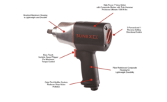 LLAVE DE IMPACTO NEUMATICA COMPOSITE ENC. 1/2 "SUPER DUTY" 1085 Nm SUNEX - comprar online