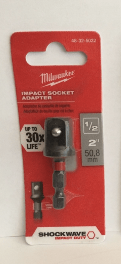 ADAPTADOR 51MM ENCASTRE 1/4 A 1/2 ALTO IMPACTO PROFESIONAL MILWAUKEE - AYR Tools