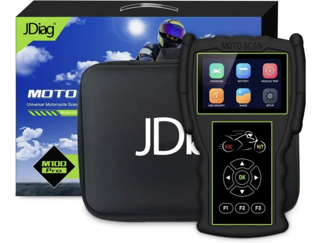 comerciante restante Nombre provisional Scanner Moto Multimarca M100 Tester Bateria 2 En 1 Ktm JDIAG