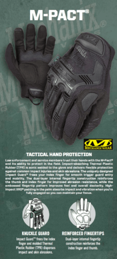 Guantes Impact (m-pact) Negros De Mechanix Tamaño M en internet
