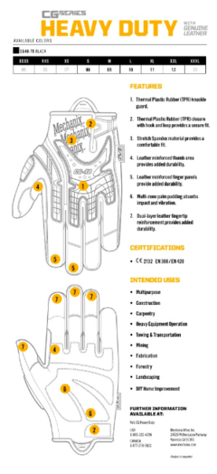 GUANTES CG40 HEAVY DUTY DE CUERO MECHANIX TAMAÑO M - AYR Tools