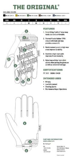 GUANTES ORIGINALES TACTICOS WOLF MECHANIX TAMAÑO M - AYR Tools