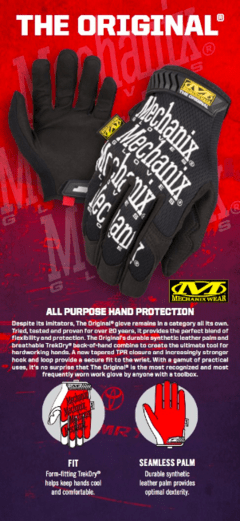 GUANTES ORIGINALES AZULES MECHANIX TAMAÑO L en internet