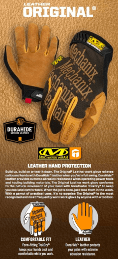 Guantes Originales Leather De Mechanix Tamaño S - AYR Tools