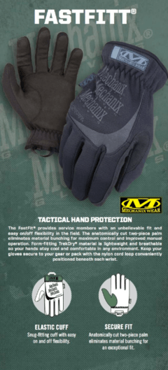GUANTES TACTICOS FASTFIT WOLF MECHANIX TAMAÑO M en internet