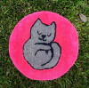 Alfombra Tufting Gato Gris