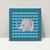 quadro moldura azul elefantinho