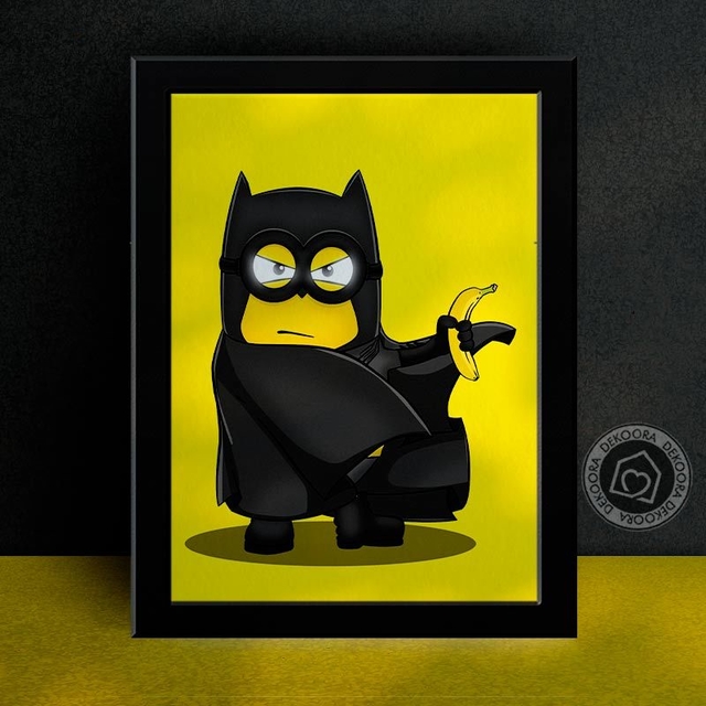 Quadro Decorativo Minion Batman