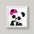 Ursinha Panda - Quadro com moldura - comprar online